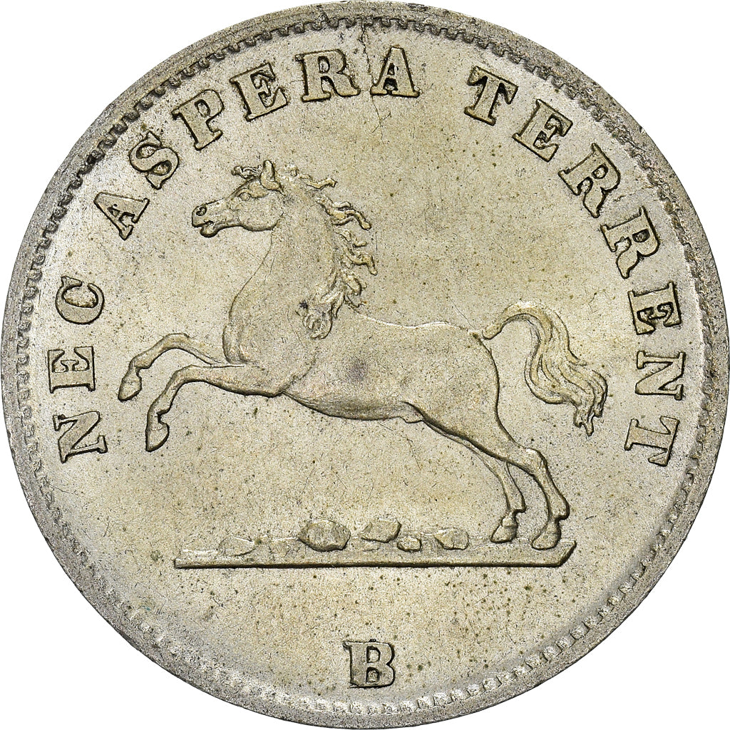 Coin, German States, HANNOVER, Georg V, 1/24 Thaler, 1854, MS(60-62), Silver