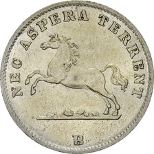 Coin, German States, HANNOVER, Georg V, 1/24 Thaler, 1854, MS(60-62), Silver