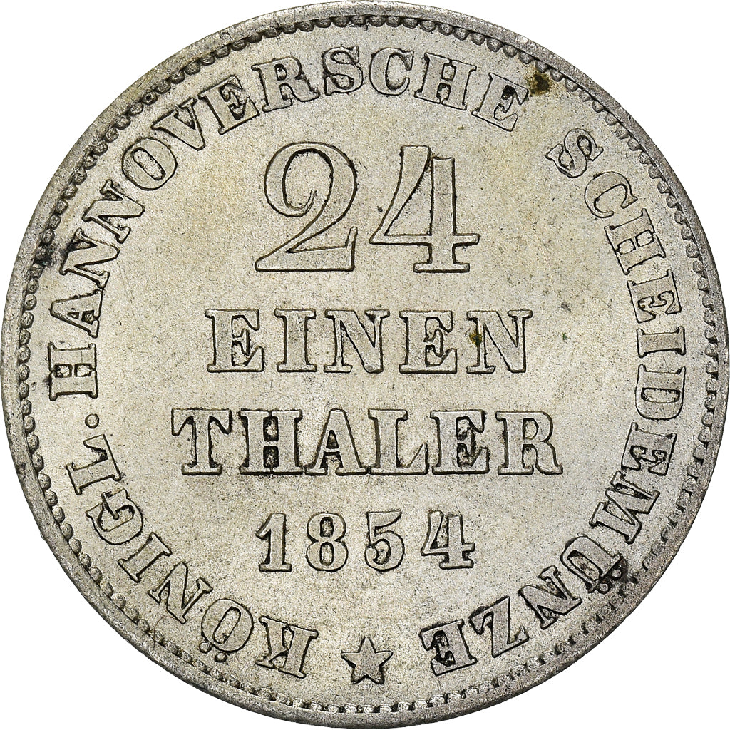 Coin, German States, HANNOVER, Georg V, 1/24 Thaler, 1854, MS(60-62), Silver