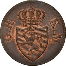 Coin, German States, HESSE-DARMSTADT, Ludwig II, Heller, 1843, MS(60-62)