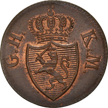 Moneda, Estados alemanes, HESSE-DARMSTADT, Ludwig II, Heller, 1843, EBC+, Cobre