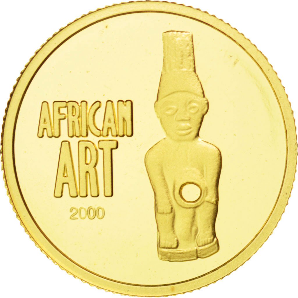 CONGO, DEMOCRATIC REPUBLIC, 20 Francs, 2000, KM #183, MS(65-70), Gold, 13.85,...