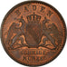 Coin, German States, BADEN, Friedrich I, 1/2 Kreuzer, 1865, MS(63), Copper