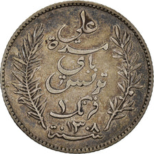 Coin, Tunisia, Ali Bey, Franc, 1891, Paris, EF(40-45), Silver, KM:224