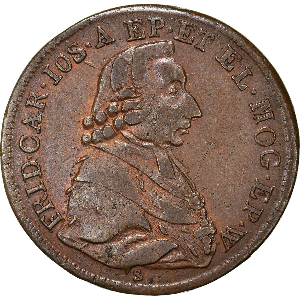 Moneta, Stati tedeschi, MAINZ, Friedrich Karl Josef, 1/2 Kreutzer, 1795, BB