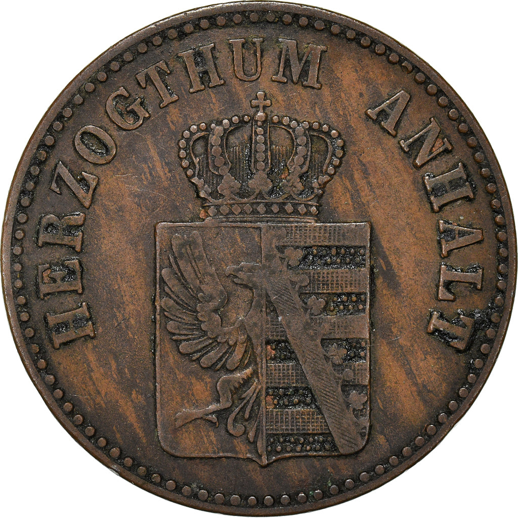 Coin, German States, ANHALT-BERNBURG, Alexander Carl, 3 Pfennige, 1861