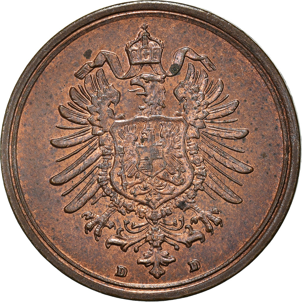 Coin, GERMANY - EMPIRE, Wilhelm I, Pfennig, 1889, Munich, MS(60-62), Copper