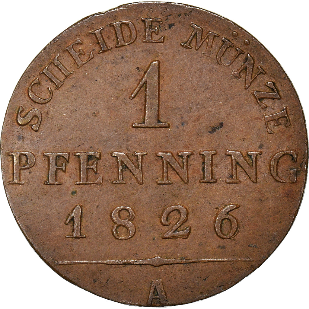 Coin, German States, PRUSSIA, Friedrich Wilhelm III, Pfennig, 1826, Berlin