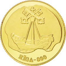 LATVIA, 10 Latu, 1998, KM #29, MS(65-70), Gold, 1.26