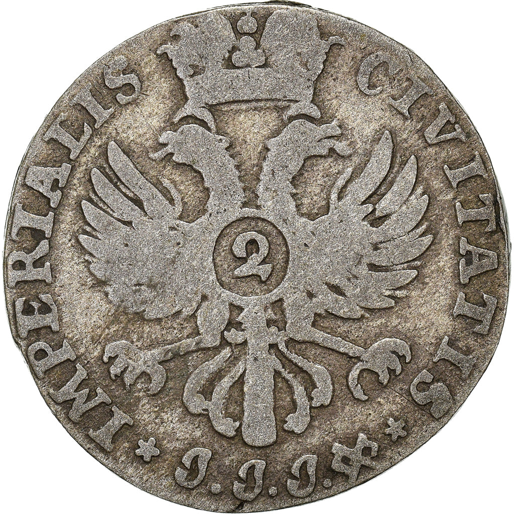 Münze, Deutsch Staaten, LUBECK, 2 Schilling, 1727, S, Silber, KM:142