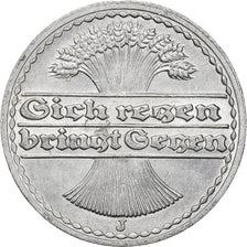 Coin, GERMANY, WEIMAR REPUBLIC, 50 Pfennig, 1922, Hamburg, AU(55-58), Aluminum