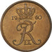 Coin, Denmark, Frederik IX, 5 Öre, 1960, Copenhagen, AU(55-58), Bronze