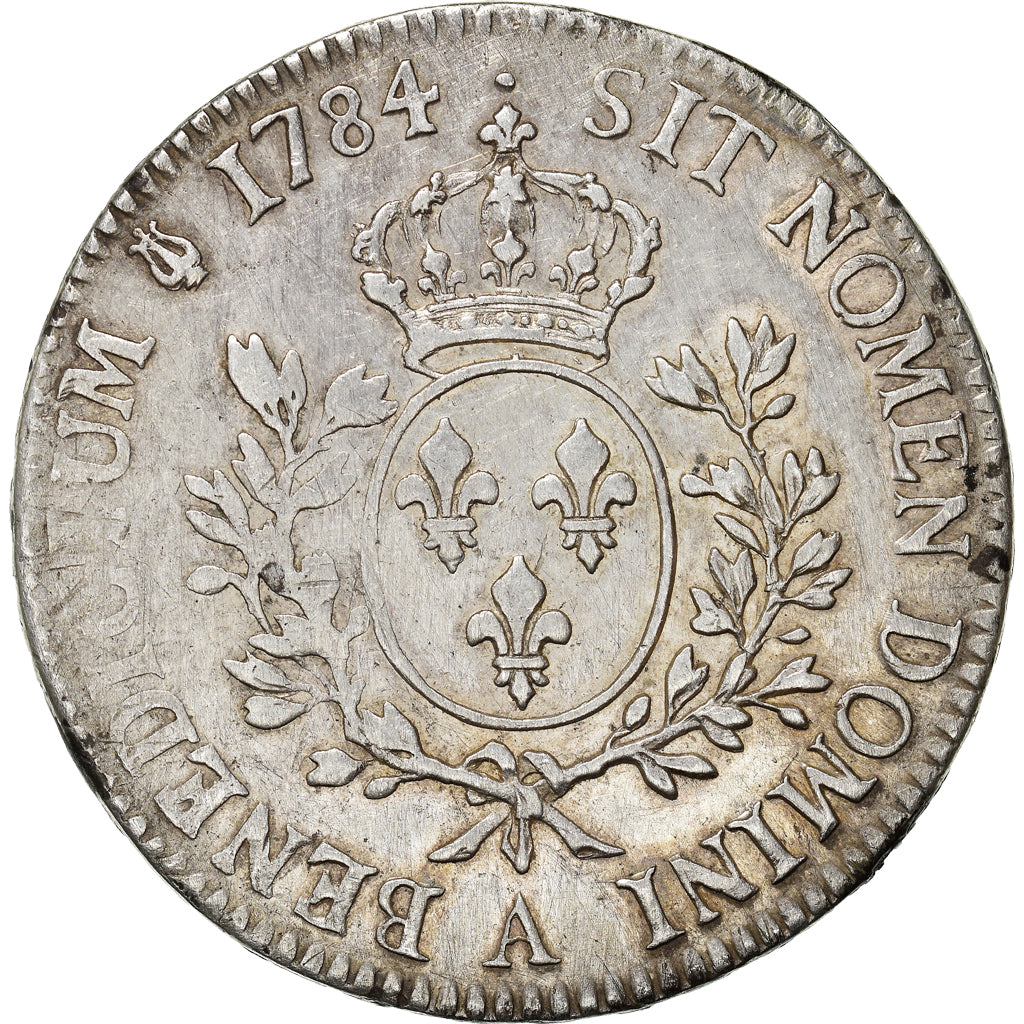 Coin, France, Louis XVI, Ecu aux branches d'olivier, 1784, Paris, VF(30-35)
