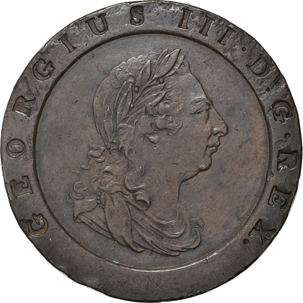 Coin, Great Britain, George III, 2 Pence, 1797, Soho, EF(40-45), Copper, KM:619