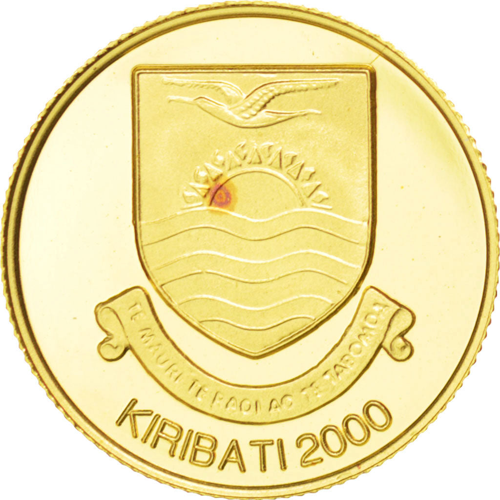 KIRIBATI, 10 Dollars, 2000, KM #44, MS(65-70), Gold, 13.90, 1.24
