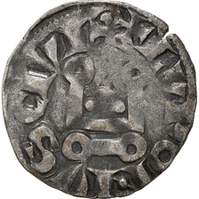 Moeda, França, Louis VIII-IX, Denier Tournois, VF(30-35), Lingote, Duplessy:188
