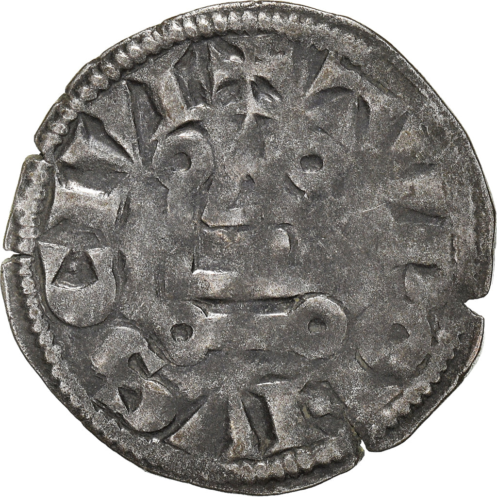 Moneta, Francia, Louis VIII-IX, Denier Tournois, MB+, Biglione, Duplessy:188