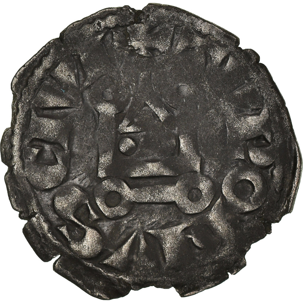 Moneta, Francia, Louis VIII-IX, Denier Tournois, MB+, Biglione, Duplessy:188