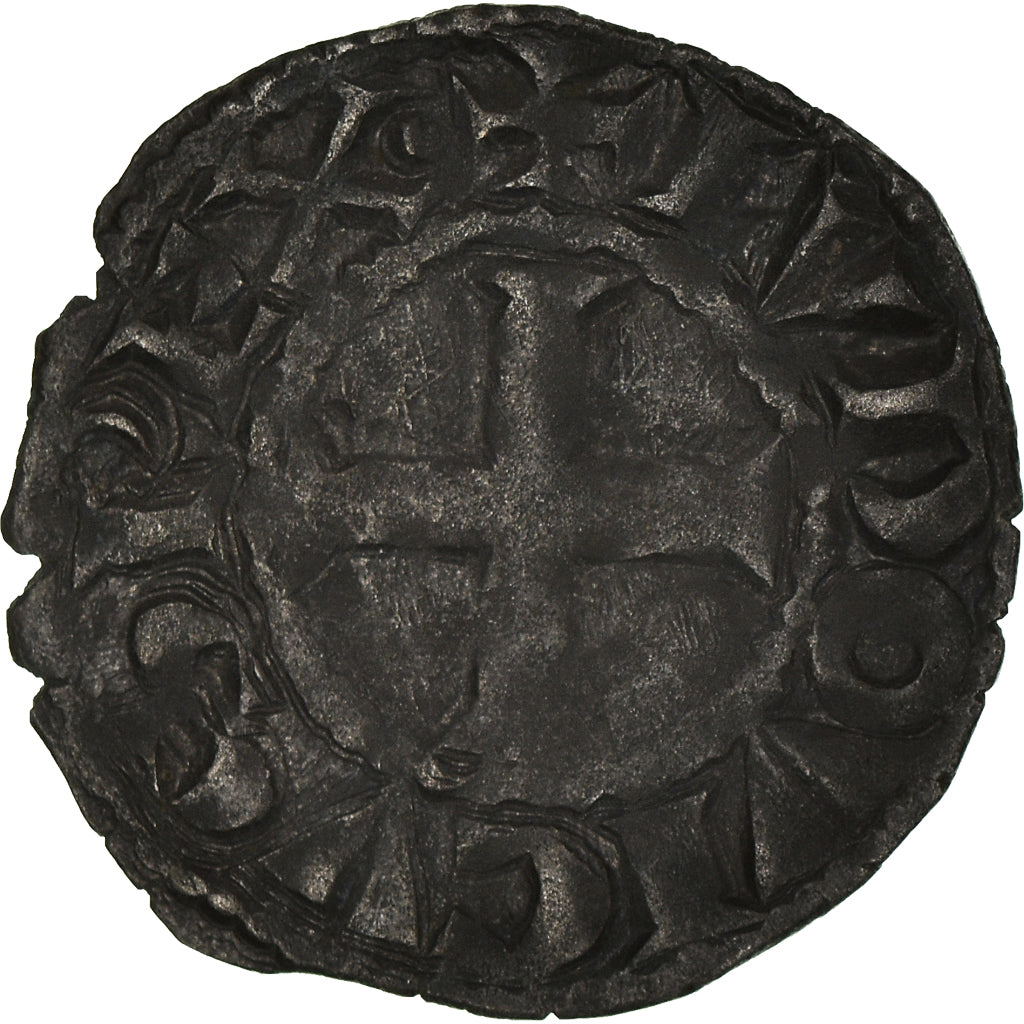 Moneta, Francia, Louis VIII-IX, Denier Tournois, MB+, Biglione, Duplessy:188