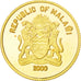 MALAWI, 5 Kwacha, 2000, KM #116, MS(65-70), Gold, 13.92, 1.23