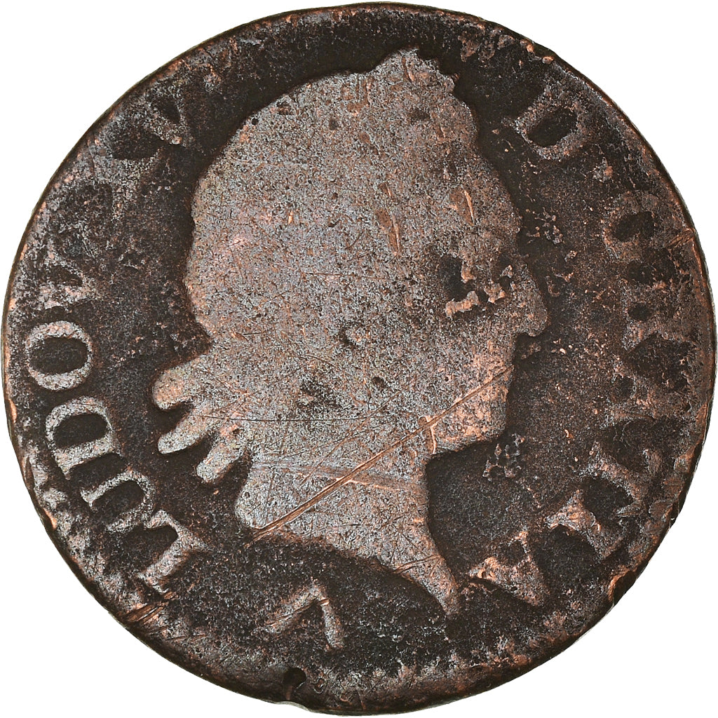 Coin, France, Louis XV, Liard, 1770, Lille, VG(8-10), Copper, Gadoury:272