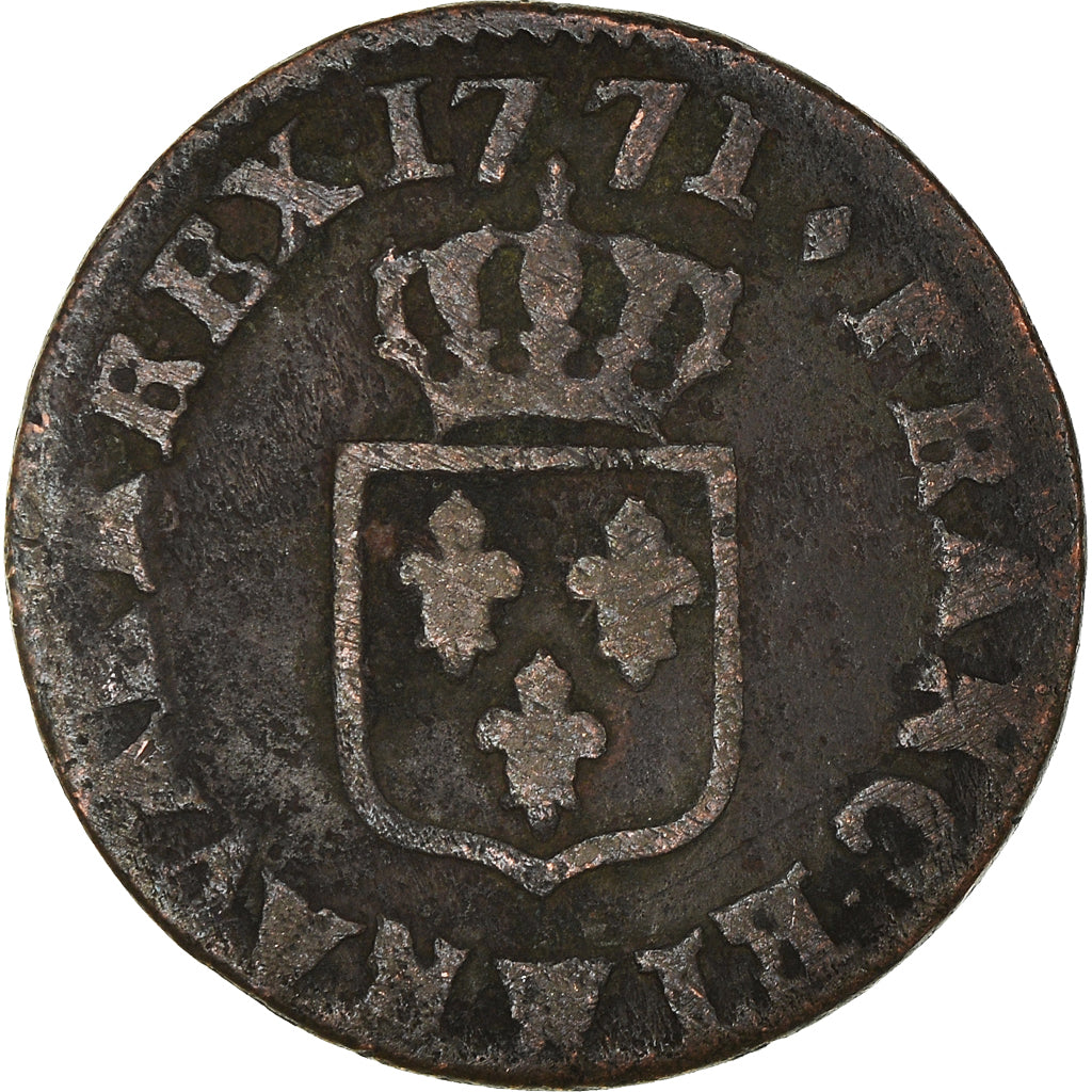 Monnaie, France, Louis XV, Liard, 1771, Lille, B+, Cuivre, Gadoury:272