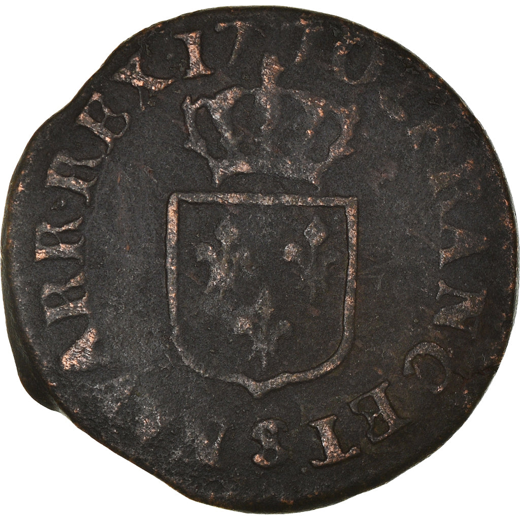 Coin, France, Louis XV, Liard, 1770, Reims, F(12-15), Copper, Gadoury:272