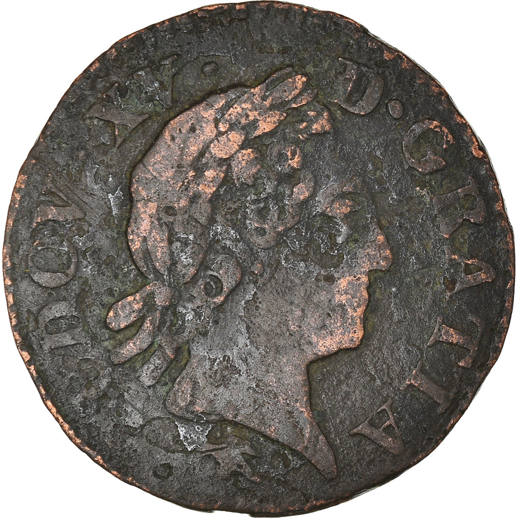 Münze, Frankreich, Louis XV, Liard, 1771, Lyon, S, Kupfer, Gadoury:272