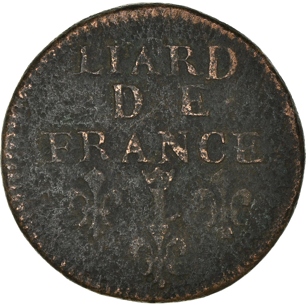 Coin, France, Louis XIV, Liard de France, 1697, Lille, F(12-15), Copper, C2G:190