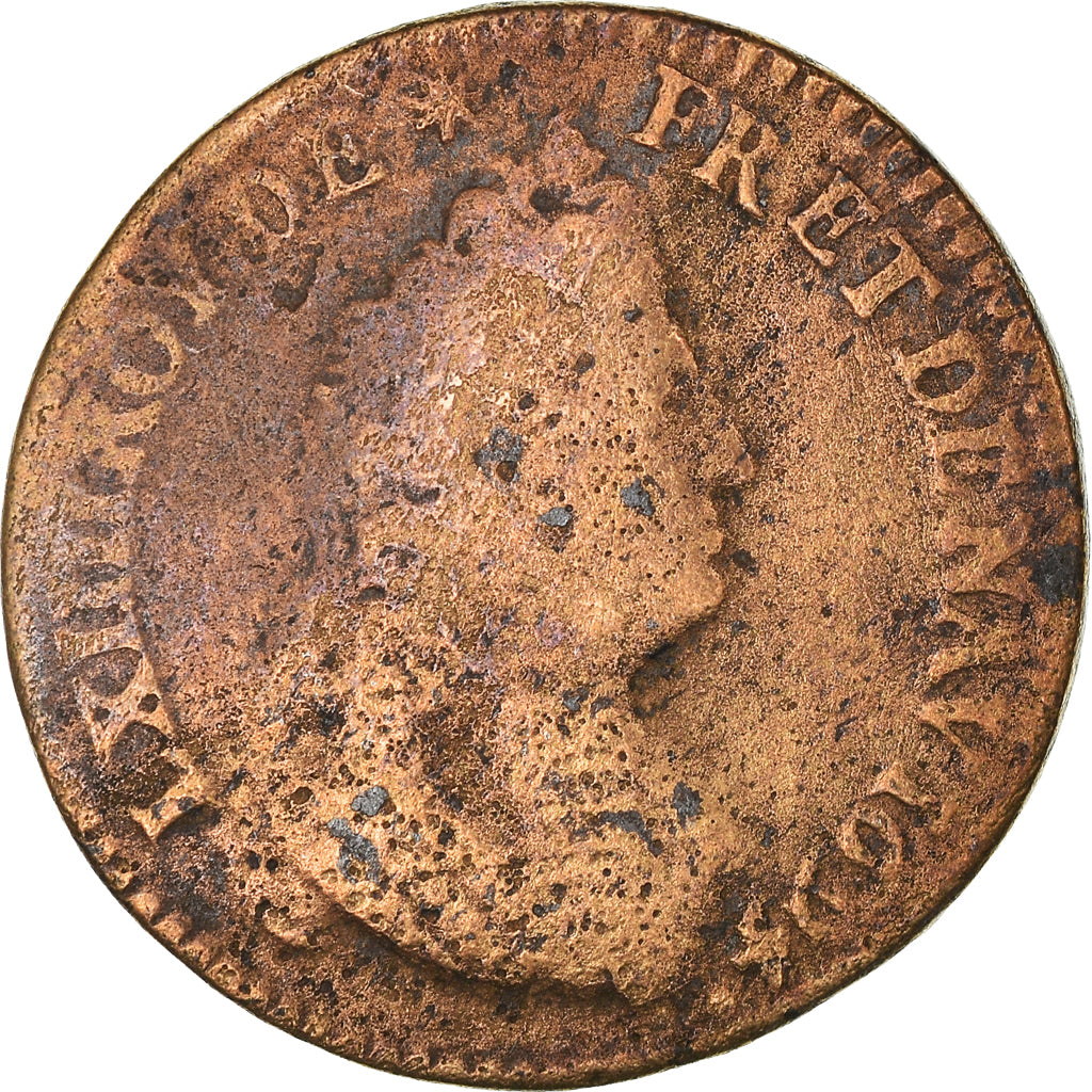 Munten, Frankrijk, Louis XIV, Liard de France, 1694, Paris, ZG+, Koper, C2G:208