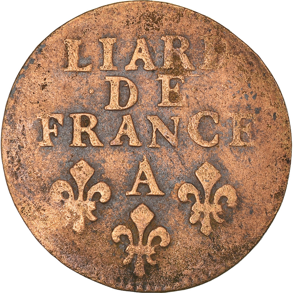 Munten, Frankrijk, Louis XIV, Liard de France, 1694, Paris, ZG+, Koper, C2G:208
