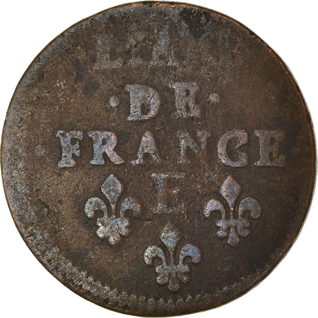 Munten, Frankrijk, Louis XIV, Liard de France, 1657, Meung-sur-Loire, ZG+