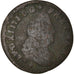 Coin, France, Louis XIV, 2 Deniers, 1708, Strasbourg, F(12-15), Copper, C2G:266