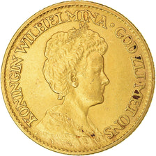 Coin, Netherlands, Wilhelmina I, 10 Gulden, 1912, AU(55-58), Gold, KM:149
