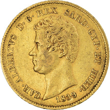 Moeda, ESTADOS ITALIANOS, SARDINIA, Carlo Alberto, 20 Lire, 1839, Torino