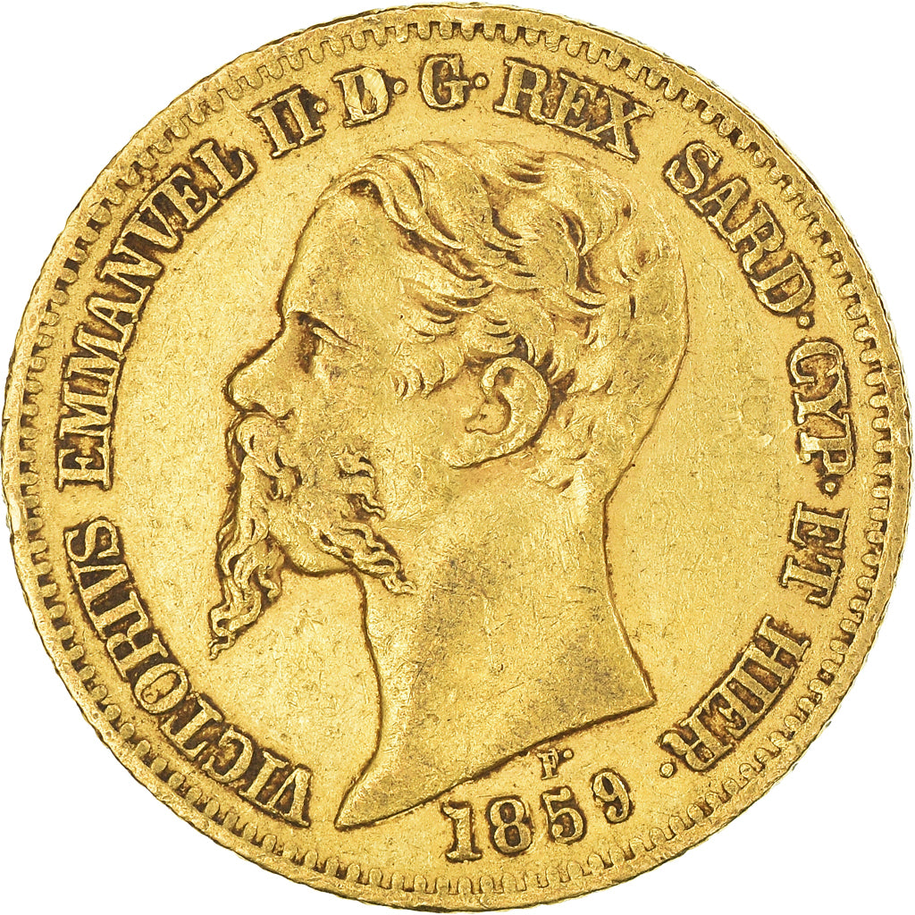 Münze, Italien Staaten, SARDINIA, Vittorio Emanuele II, 20 Lire, 1859, Genoa