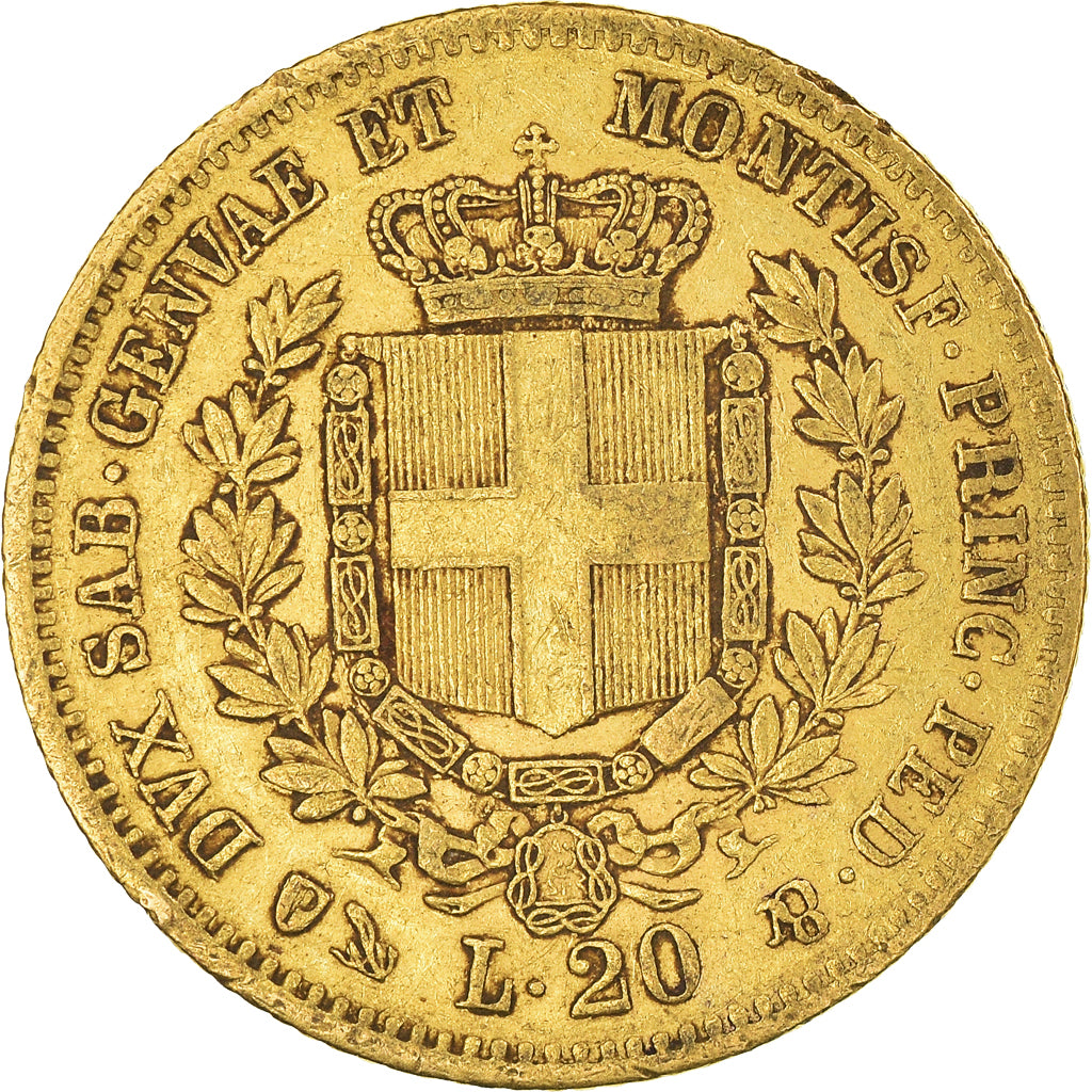 Münze, Italien Staaten, SARDINIA, Vittorio Emanuele II, 20 Lire, 1859, Genoa
