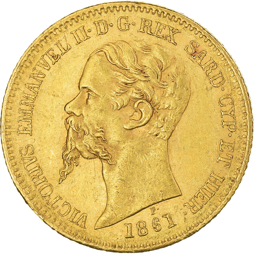 Monnaie, États italiens, SARDINIA, Vittorio Emanuele II, 20 Lire, 1861, Torino