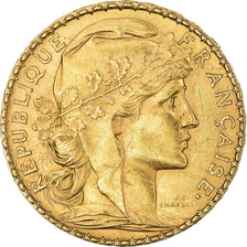 Munten, Frankrijk, Marianne, 20 Francs, 1900, Paris, ZF+, Goud, KM:847