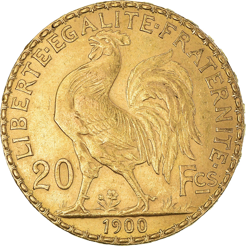 Munten, Frankrijk, Marianne, 20 Francs, 1900, Paris, ZF+, Goud, KM:847