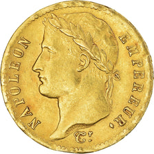 Moeda, França, Napoléon I, 20 Francs, 1812, Paris, AU(50-53), Dourado