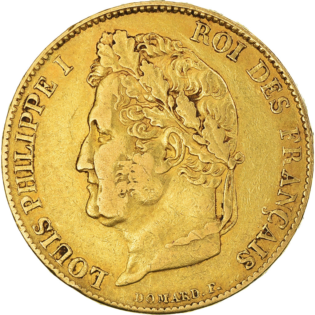 Moneda, Francia, Louis-Philippe, 20 Francs, 1834, Paris, MBC, Oro, KM:750.1