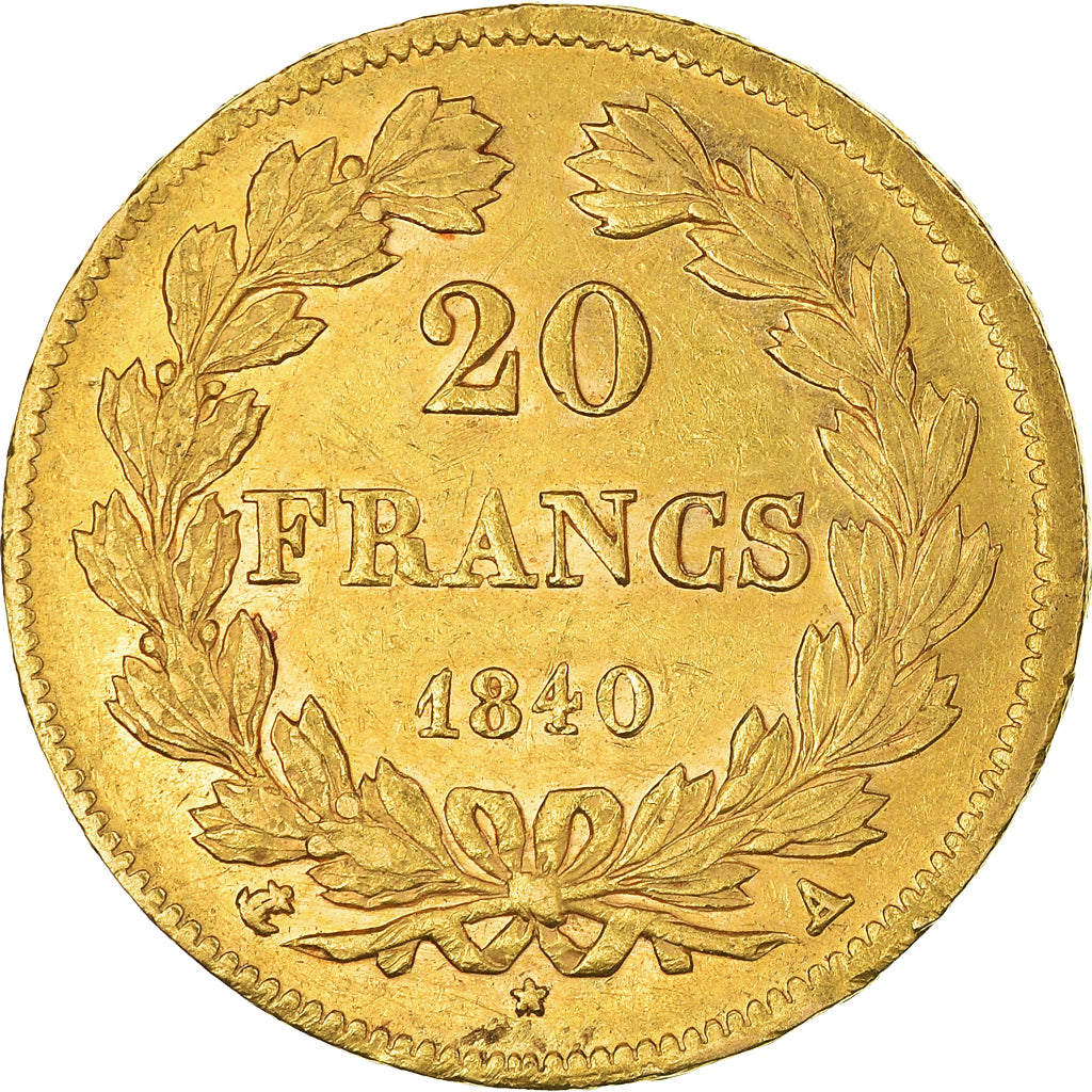 Monnaie, France, Louis-Philippe, 20 Francs, 1840, Paris, TTB+, Or, KM:750.1, Le