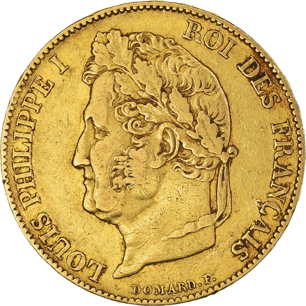 Moeda, França, Louis-Philippe, 20 Francs, 1847, Paris, EF(40-45), Dourado