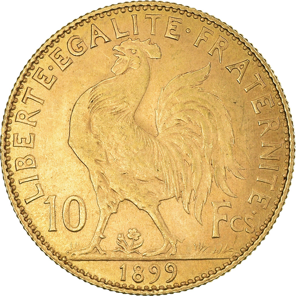 Coin, France, Marianne, 10 Francs, 1899, Paris, AU(50-53), Gold, KM:846
