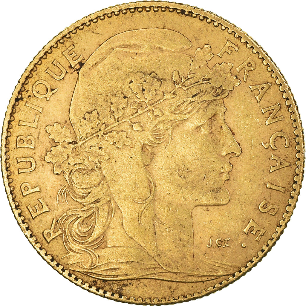 Coin, France, Marianne, 10 Francs, 1900, Paris, EF(40-45), Gold, KM:846