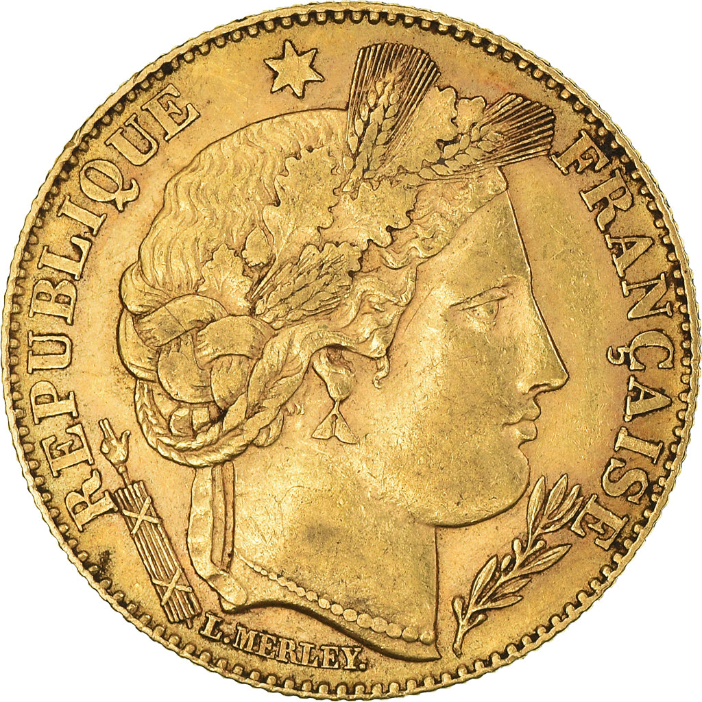 Coin, France, Cérès, 10 Francs, 1899, Paris, EF(40-45), Gold, KM:830