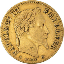 Münze, Frankreich, Napoleon III, 10 Francs, 1862, Paris, S+, Gold, KM:800.1