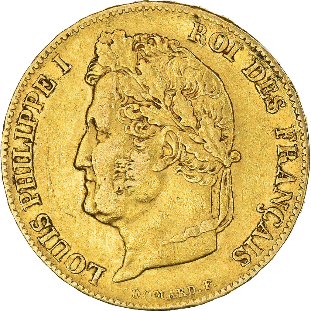 Moneda, Francia, Louis-Philippe, 20 Francs, 1840, Paris, MBC, Oro, KM:750.1, Le