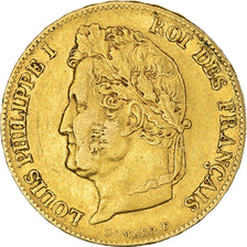 Moneda, Francia, Louis-Philippe, 20 Francs, 1840, Paris, MBC, Oro, KM:750.1, Le